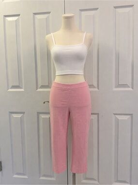 Talbots Chatham Crop Pants Pink Size 6 Stretch Cotton Cropped Ankle